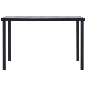 Tavolo da Pranzo Nero e Grigio Cemento 160x80x75 cm in MDF 281859