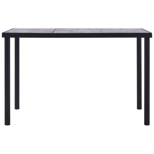 Tavolo da Pranzo Nero e Grigio Cemento 160x80x75 cm in MDF 281859