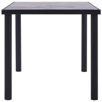 Tavolo da Pranzo Nero e Grigio Cemento 160x80x75 cm in MDF 281859