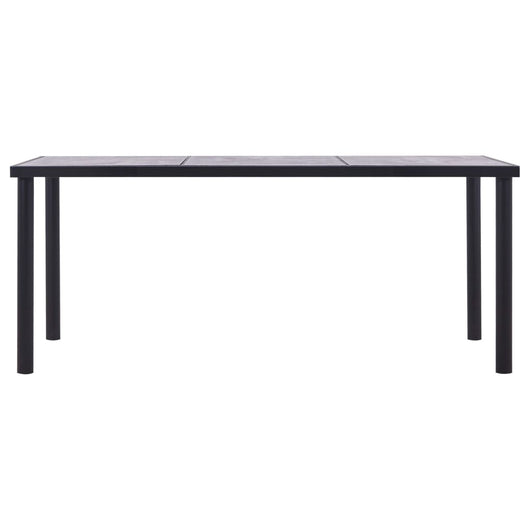 Tavolo da Pranzo Nero e Grigio Cemento 180x90x75 cm in MDF cod mxl 8815
