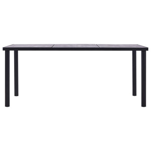 Tavolo da Pranzo Nero e Grigio Cemento 200x100x75 cm in MDF 281861