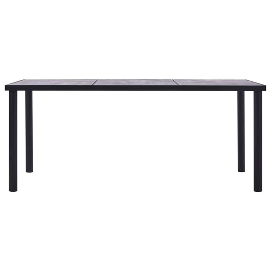 Tavolo da Pranzo Nero e Grigio Cemento 200x100x75 cm in MDF 281861