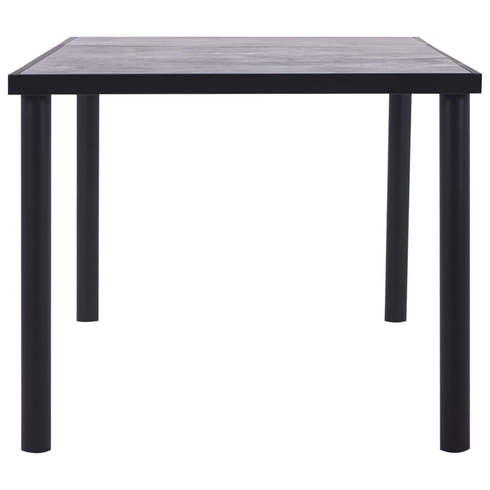 Tavolo da Pranzo Nero e Grigio Cemento 200x100x75 cm in MDF 281861