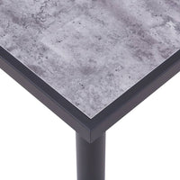 Tavolo da Pranzo Nero e Grigio Cemento 200x100x75 cm in MDF 281861