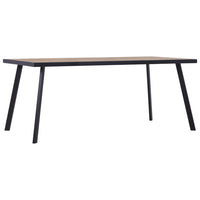Tavolo da Pranzo Naturale e Nero 200x100x75 cm in MDF 281871