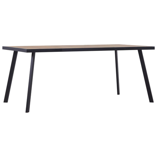 Tavolo da Pranzo Naturale e Nero 200x100x75 cm in MDF 281871