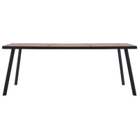 Tavolo da Pranzo Naturale e Nero 200x100x75 cm in MDF 281871