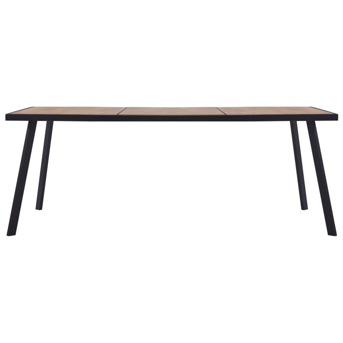 Tavolo da Pranzo Naturale e Nero 200x100x75 cm in MDF 281871