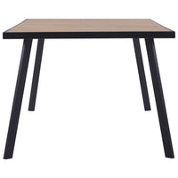 Tavolo da Pranzo Naturale e Nero 200x100x75 cm in MDF 281871