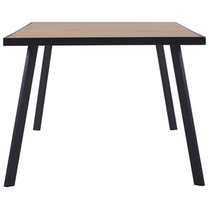 Tavolo da Pranzo Naturale e Nero 200x100x75 cm in MDF 281871