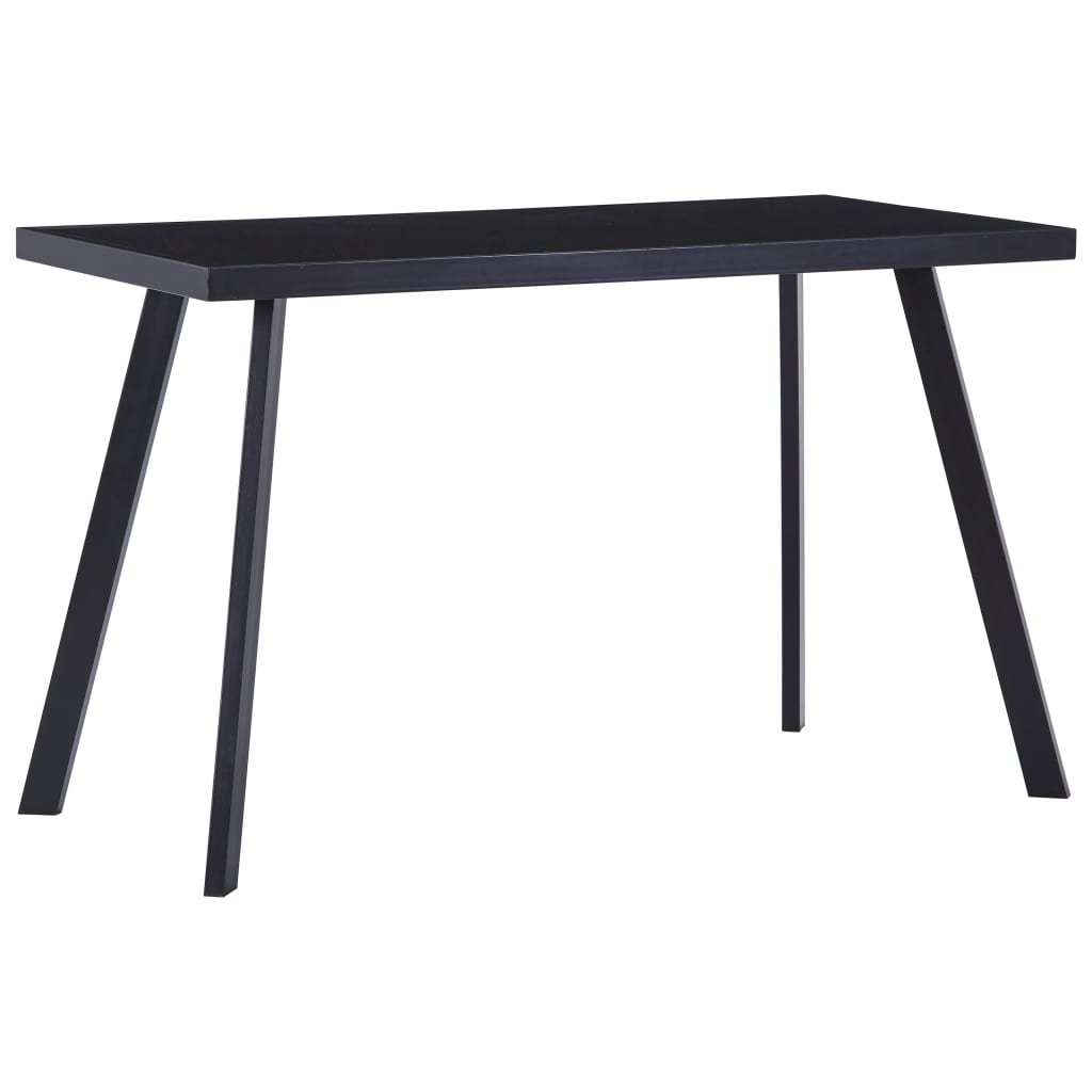Tavolo da Pranzo Nero 120x60x75 cm in Vetro Temperatocod mxl 105488