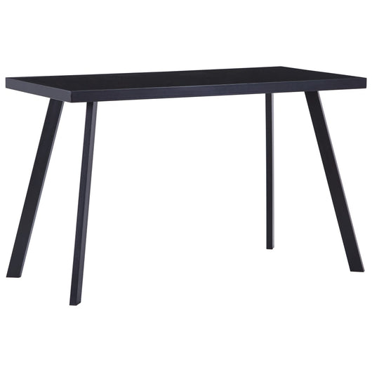 Tavolo da Pranzo Nero 120x60x75 cm in Vetro Temperatocod mxl 105488