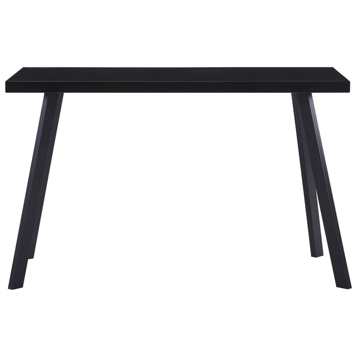 Tavolo da Pranzo Nero 120x60x75 cm in Vetro Temperatocod mxl 105488