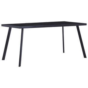 Tavolo da Pranzo Nero 180x90x75 cm in Vetro Temperatocod mxl 129417