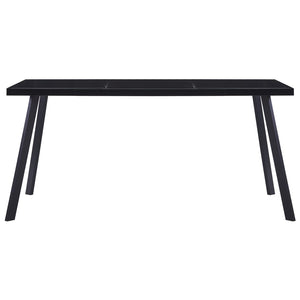 Tavolo da Pranzo Nero 180x90x75 cm in Vetro Temperatocod mxl 129417