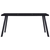 Tavolo da Pranzo Nero 180x90x75 cm in Vetro Temperato 281875