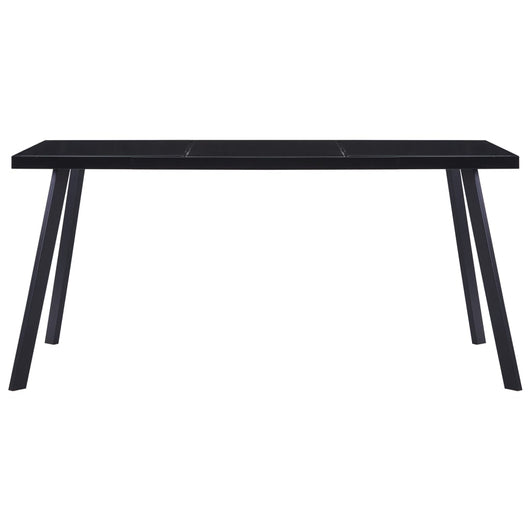 Tavolo da Pranzo Nero 180x90x75 cm in Vetro Temperato 281875