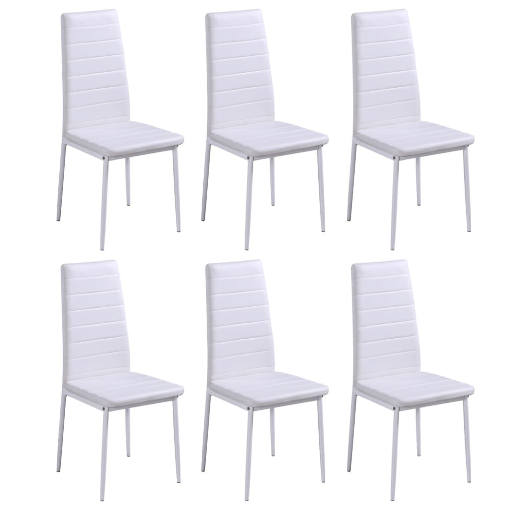 Set Tavolo da Pranzo 7 pz Bianco e Nero 281913