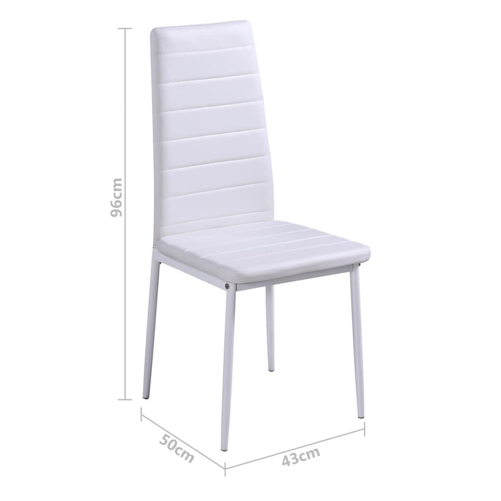 Set Tavolo da Pranzo 7 pz Bianco e Nero 281913