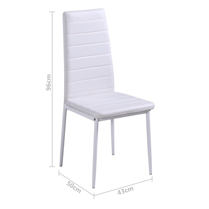 Set Tavolo da Pranzo 7 pz Bianco e Nero 281913