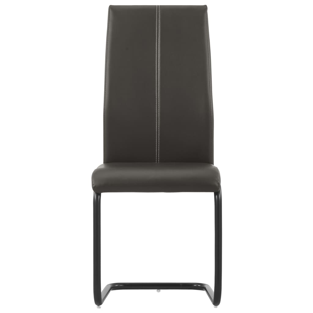 Sedie da Pranzo a Sbalzo 4 pz Marroni in Similpelle 281981