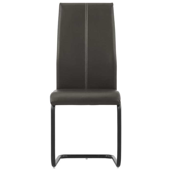 Sedie da Pranzo a Sbalzo 4 pz Marroni in Similpelle 281981