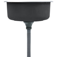 Lavello da cucina con valvola e sifone lavello sottotop lavello rotondo superficie antigraffio interno casa acciaio inox resistente 02_0002355