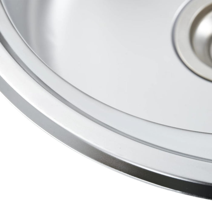 Lavello cucina con valvola e sifone 48 cm inox 02_0002356