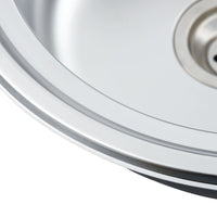 Lavello da cucina con valvola e sifone lavello ovale lavello da incasso lavello da cucina interno casa acciaio inox resistente 02_0002357