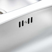 Lavello da Cucina Doppio con Filtro e Sifone-Lavandino-Lavabo in Acciaio Inox 987342