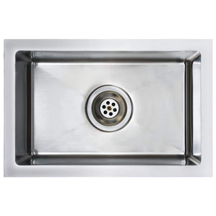 Lavello da Cucina Lavorato a Mano con Filtro in Acciaio Inox cod mxl 53392