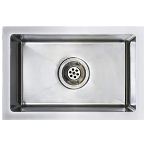 Lavello da Cucina Lavorato a Mano-Lavandino-Lavabo in Acciaio Inox 743729