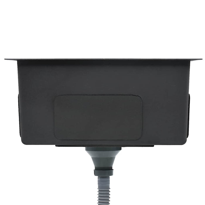 Lavello da Cucina Lavorato a Mano-Lavandino-Lavabo in Acciaio Inox 743729