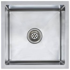Lavello da Cucina Lavorato a Mano-Lavandino-Lavabo in Acciaio Inox 299966