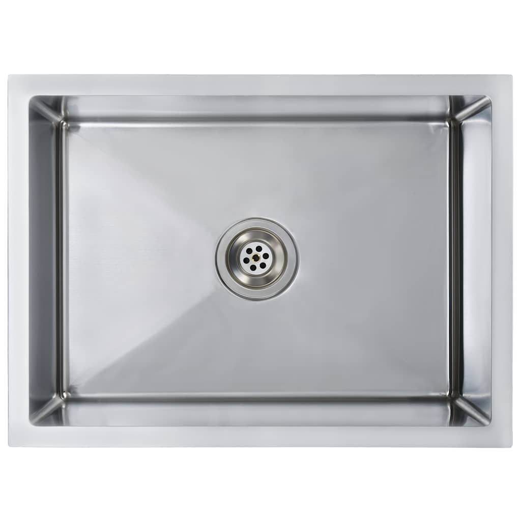 Lavello da Cucina Lavorato a Mano con Filtro in Acciaio Inox cod mxl 52801