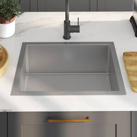 Lavello da Cucina Lavorato a Mano con Filtro in Acciaio Inox cod mxl 52801