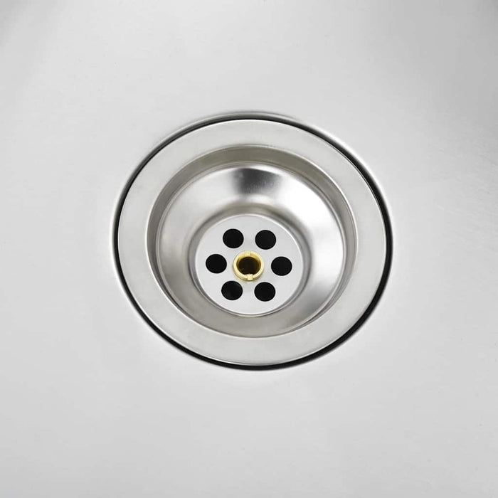 Lavello da Cucina Lavorato a Mano-Lavandino-Lavabo in Acciaio Inox 895326