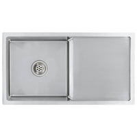 Lavello da Cucina Lavorato a Mano-Lavandino-Lavabo in Acciaio Inox 703288