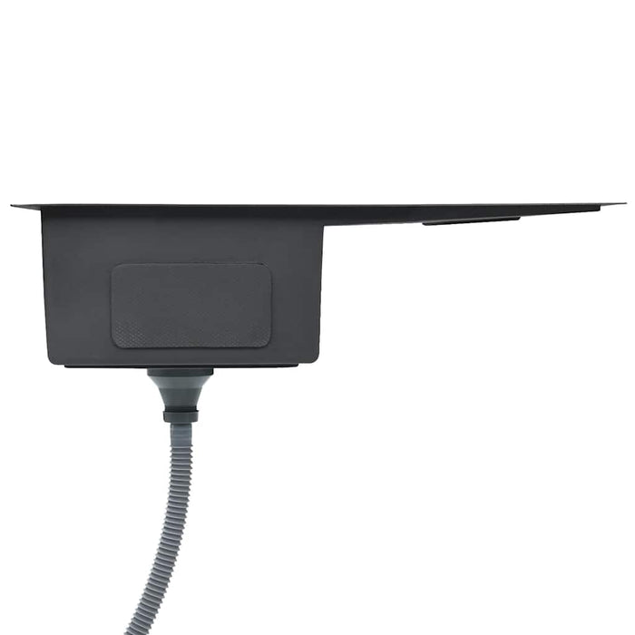 Lavello da Cucina Lavorato a Mano-Lavandino-Lavabo in Acciaio Inox 703288