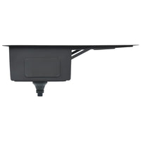 Lavello da cucina fatto a mano con piletta 87 x 44 cm in acciaio inox con finitura spazzolata 02_0004384