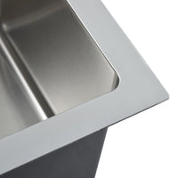 Lavello da cucina fatto a mano con piletta 87 x 44 cm in acciaio inox con finitura spazzolata 02_0004384
