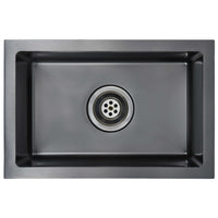 Lavello da cucina fatto a mano con filtro in acciaio inox nero 02_0002367