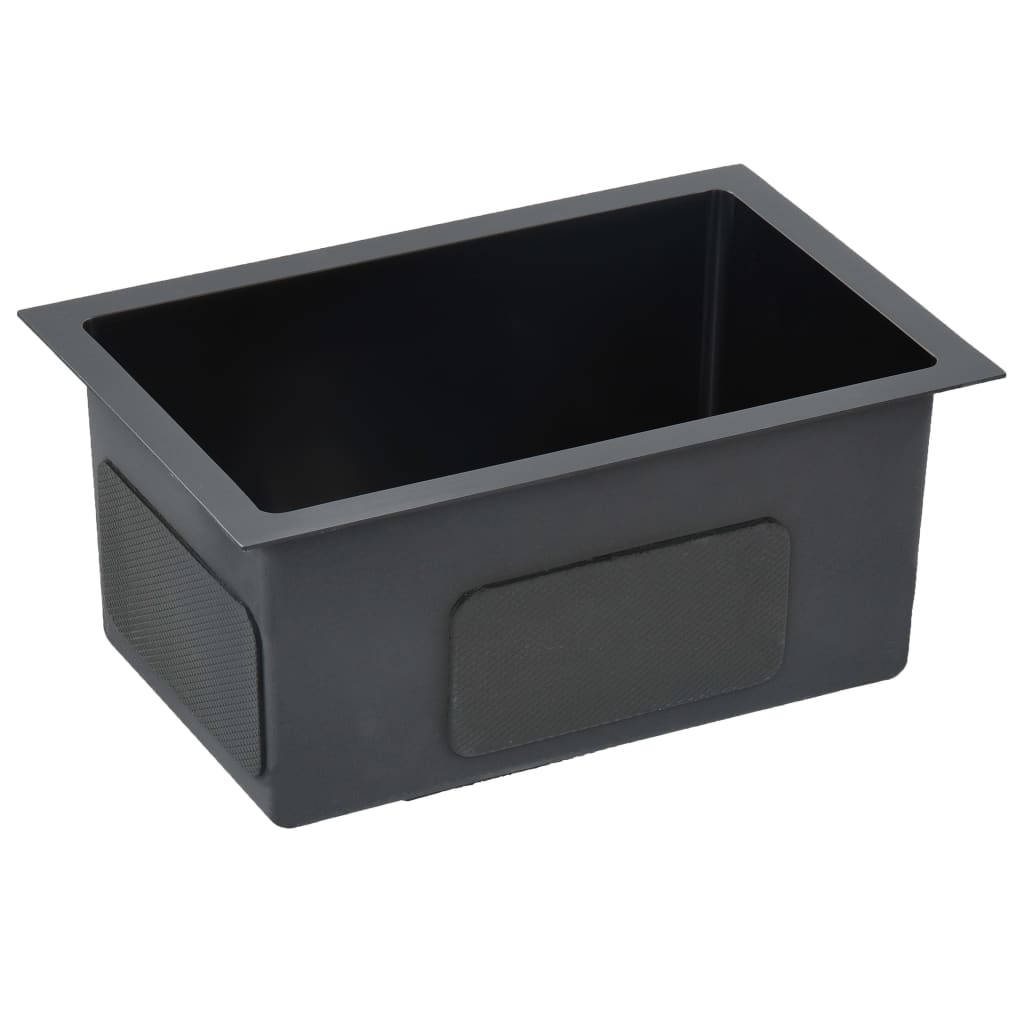 Lavello da cucina fatto a mano con filtro in acciaio inox nero 02_0002367