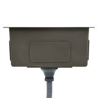 Lavello da Cucina Lavorato a Mano-Lavandino-Lavabo Nero in Acciaio Inox 996204