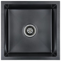 Lavello da cucina fatto a mano con filtro in acciaio inox nero 02_0002368