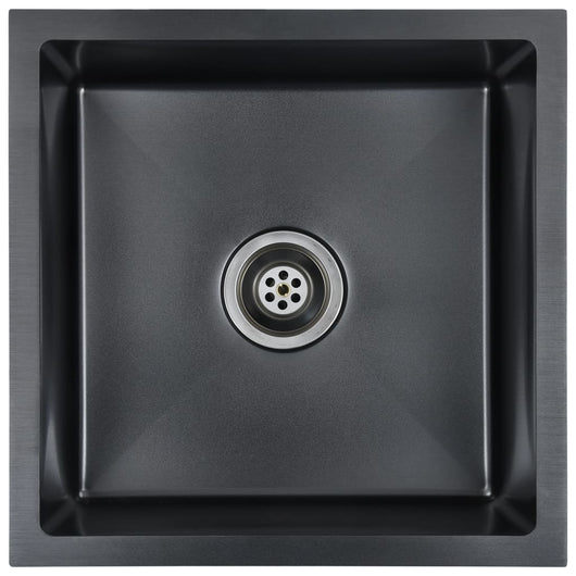 Lavello da cucina fatto a mano con filtro in acciaio inox nero 02_0002368