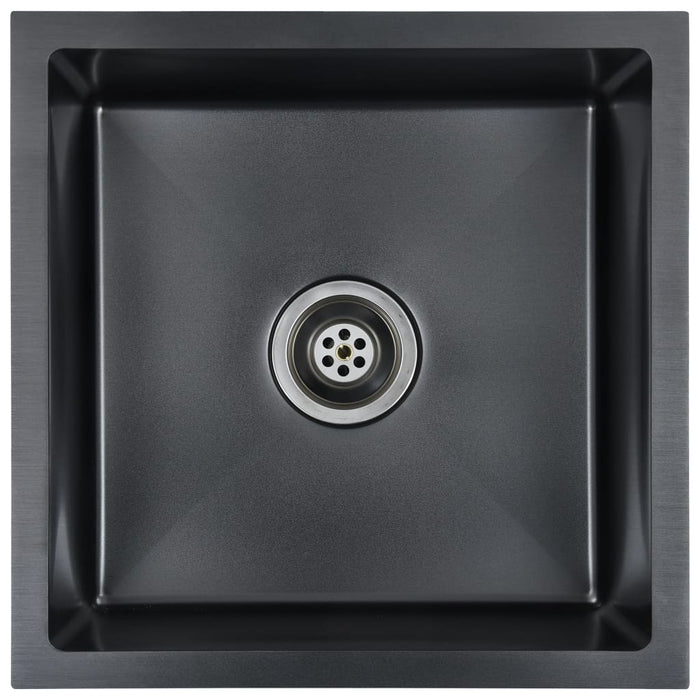 Lavello da cucina fatto a mano con filtro in acciaio inox nero 02_0002368