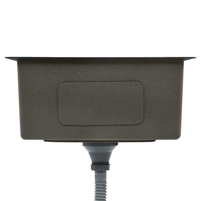 Lavello da Cucina Lavorato a Mano-Lavandino-Lavabo Nero in Acciaio Inox 897910