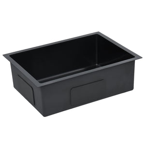 Lavello da cucina fatto a mano con filtro in acciaio inox nero 02_0002369