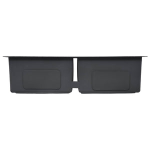 Lavello da cucina fatto a mano con filtro 76 x 44 cm acciaio inox nero 02_0002370